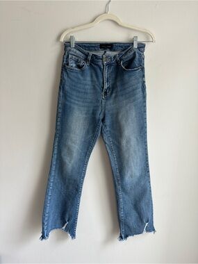 RISEN Women’s Washed Blue Cropped Ankle Jeans